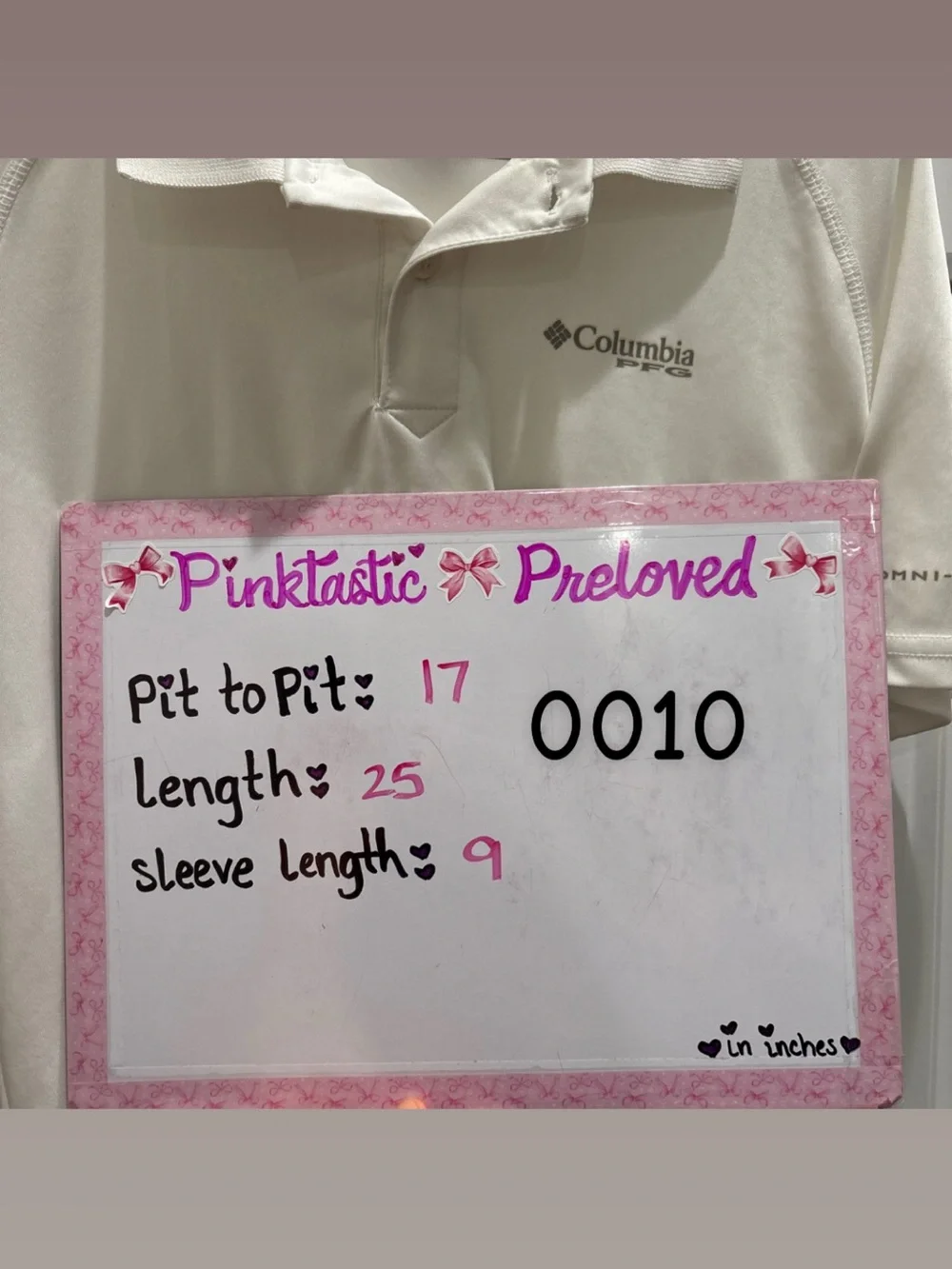 Columbia White Short Sleeve Polo for Kids